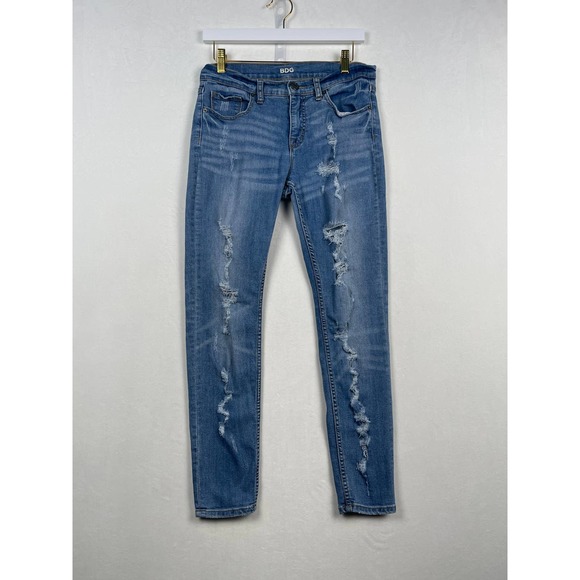 BDG Mid Rise Twig Ankle 30W 29L Distressed Jeans‎ - Picture 1 of 11